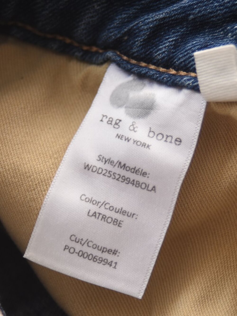NWT Rag & Bone Chase High Rise Barrel Jeans Latrobe Blue Size 26 $268 Curved Leg - Picture 9 of 11
